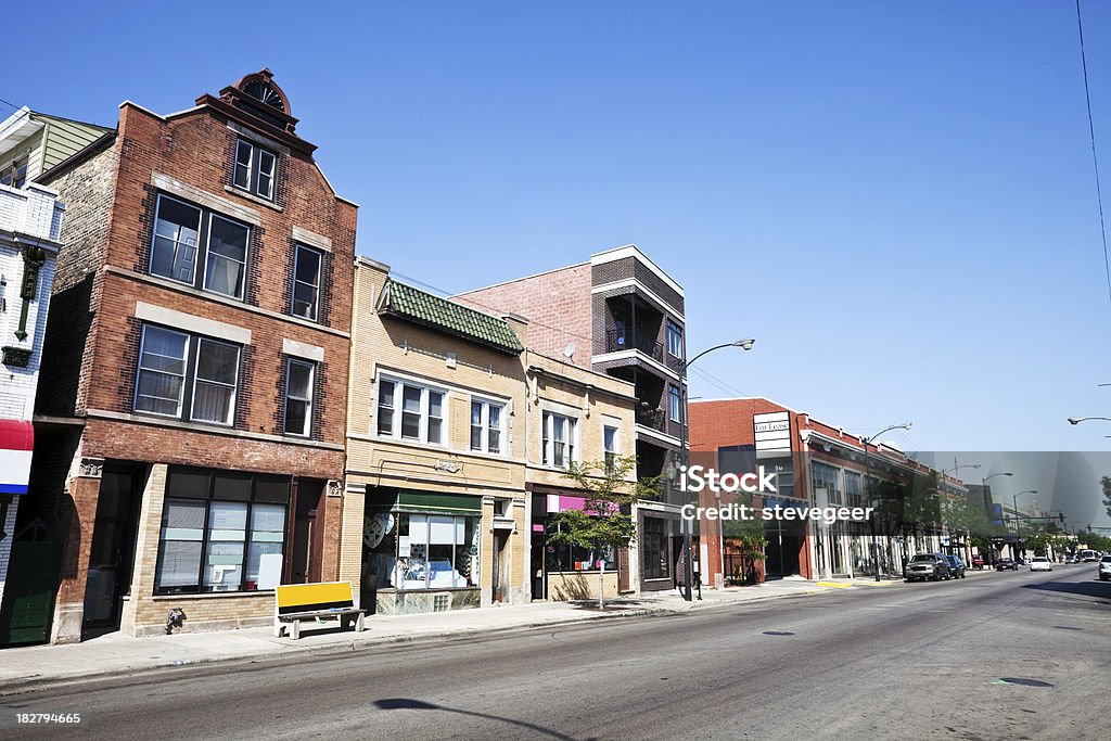 Milwaukee Avenue in Chicago - Lizenzfrei Kleinunternehmen Stock-Foto