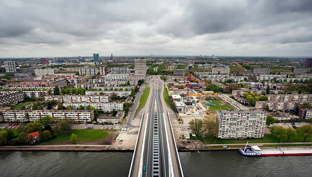 Panorama di KanalenEiland, Utrecht, Paesi Bassi (XL - foto stock