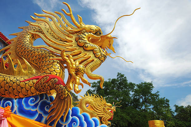 istock Chinese Dragon in China Style Temple 182795066