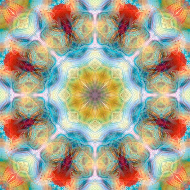 istock Seamless pattern in retro style. Used for print, fabric, batik, design, web. 3d effect. 1827953102