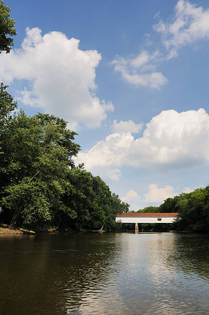 istock White River and Potters Covered Bridge in Hamilton County Indiana 182795778