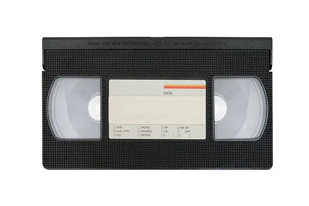 Photo of Video Cassette Tape (Clipping Path Included)