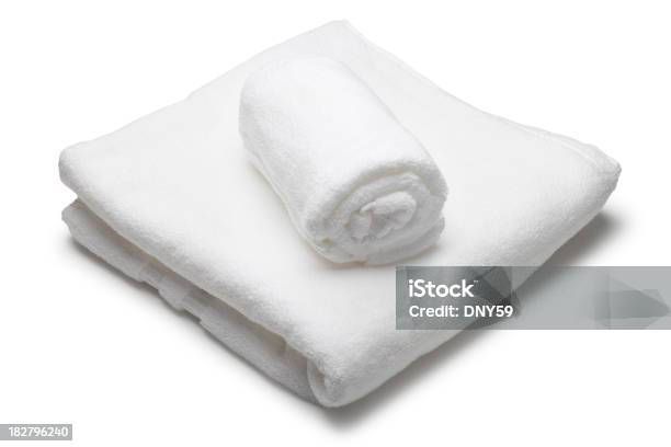 Biały Ręcznik - zdjęcia stockowe i więcej obrazów Bez ludzi - Bez ludzi, Białe tło, Biały