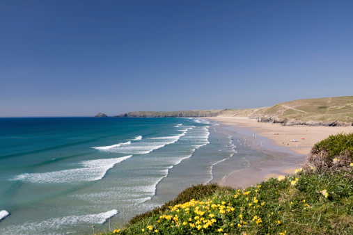 The coast between Kiltoorish bay beach and the Sheskinmore bay between Ardara and Portnoo in Donegal - Ireland