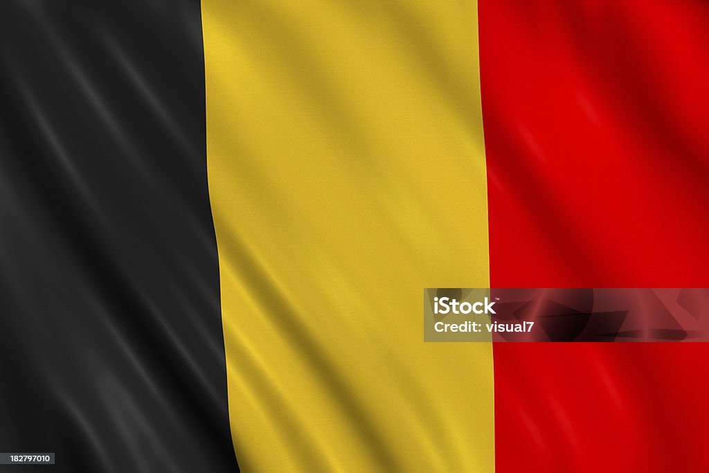 벨기에 플래깅 - 로열티 프리 벨기에 국기 스톡 사진