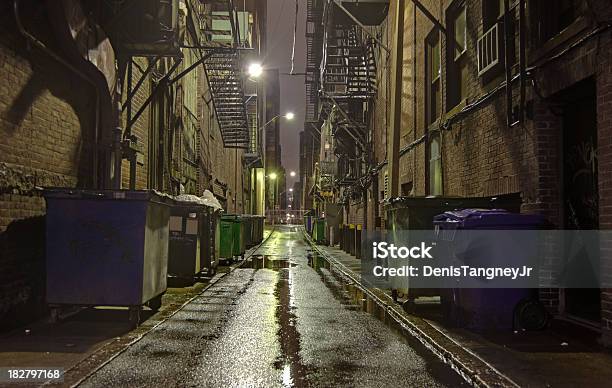 Dark Alleyway Stock Photo - Download Image Now - Alley, Boston - Massachusetts, Architecture