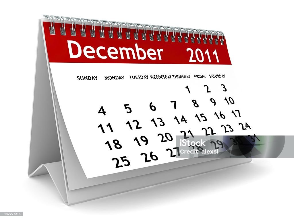 December 2011 - Calendar series  2011 Stock Photo