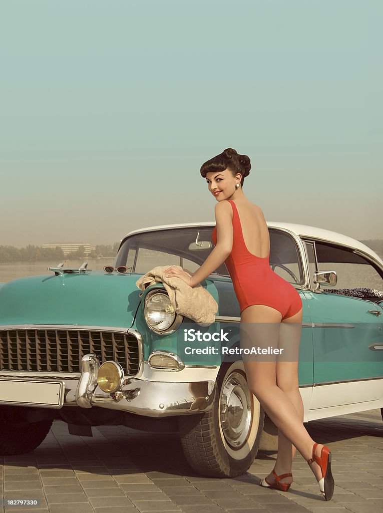 Car Wash garota - Foto de stock de Garota Propaganda royalty-free
