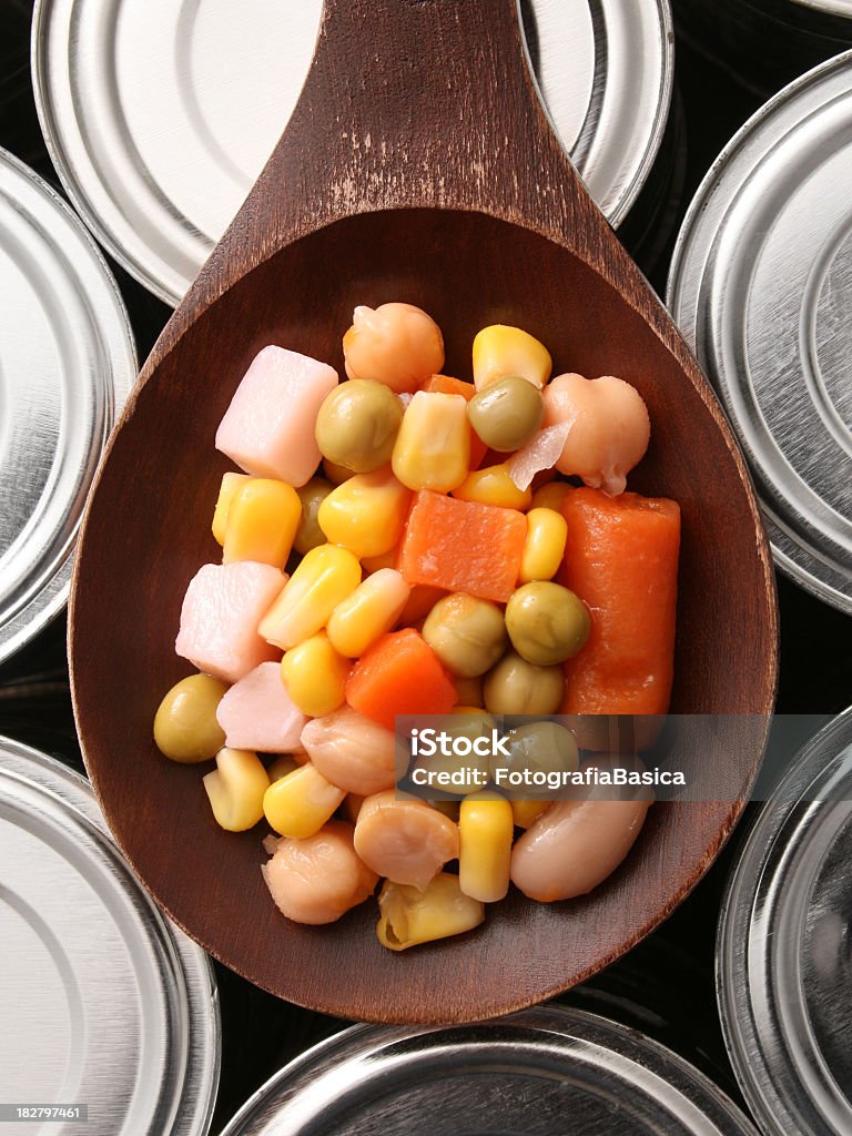 Canned Gemüse - Lizenzfrei Mais - Gemüse Stock-Foto