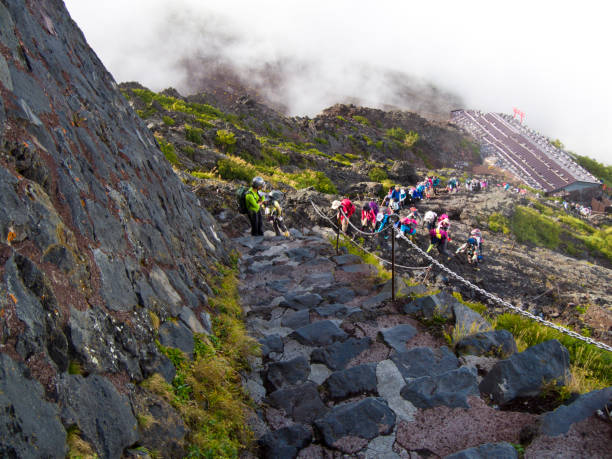 Mt. Fuji climbing at station 8th on Yoshida trailhead.
