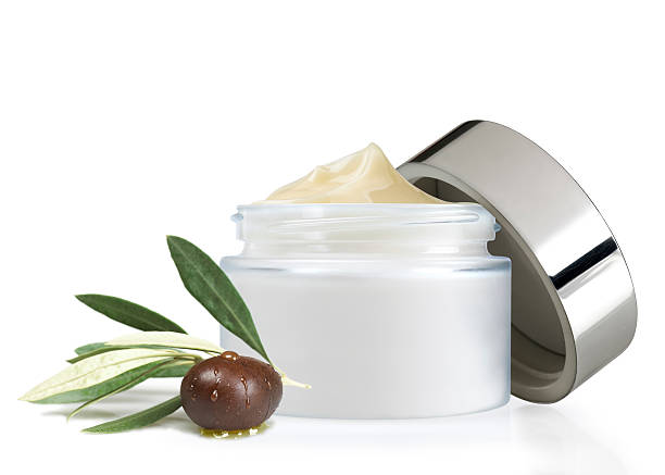 A fresh new open olive oil face cream