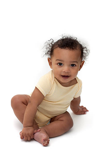 istock Smiling happy baby in yellow 182798114
