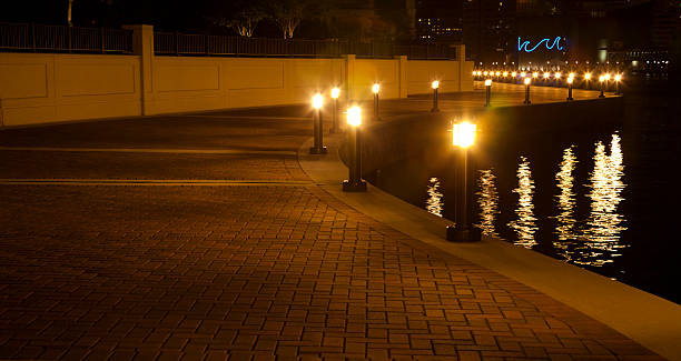 istock Baltimore's Inner Harbor Waterfront Promenade Lit for Night Stroll 182798335