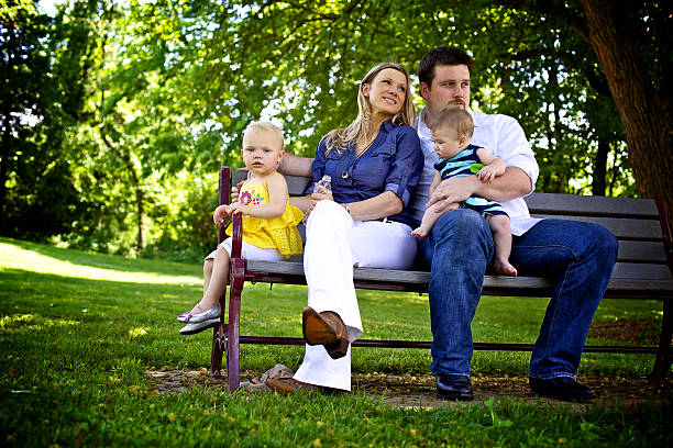 istock summer family park bench outing 182798459