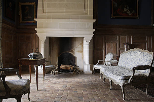 Interior of the castle La Rochefoucauld.La Rochefoucauld is also a commune in the Charente  department in south-western France.