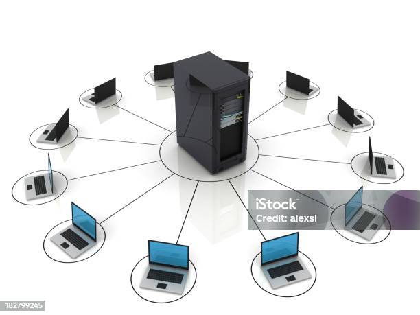 Computador Network - Fotografias de stock e mais imagens de Computador - Computador, Conceito, Conceitos e tópicos
