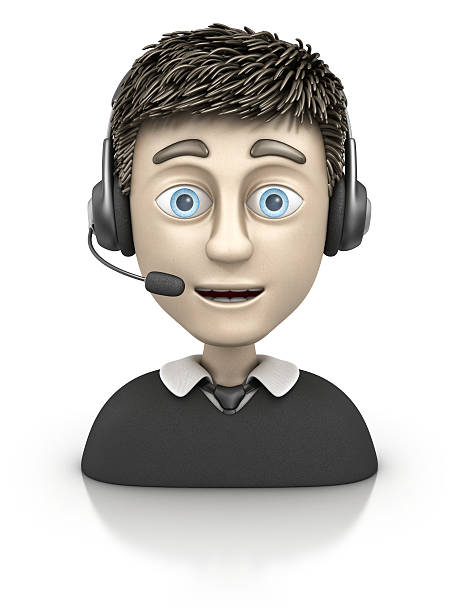 consulente - white collar worker global communications side view headset foto e immagini stock