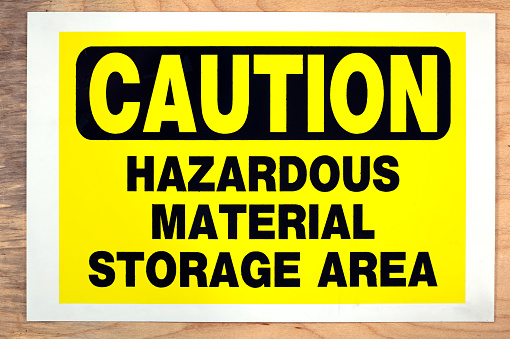 hazardous materials warning sign