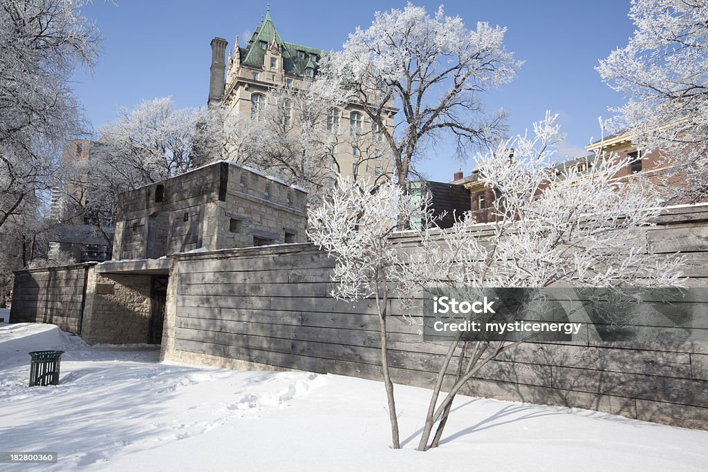 Winnipeg tomaia Fort Garry inverno - Foto stock royalty-free di Winnipeg - Canada