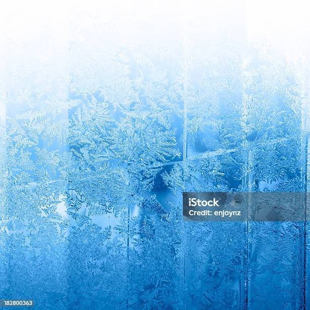 Fundo De Inverno Glacial - Fotografias de stock e mais imagens de Abstrato - Abstrato, Azul, Congelado