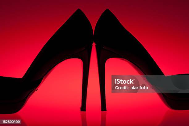 High Heel Female Shoes Stock Photo - Download Image Now - Haute Couture, Beauty, Colored Background