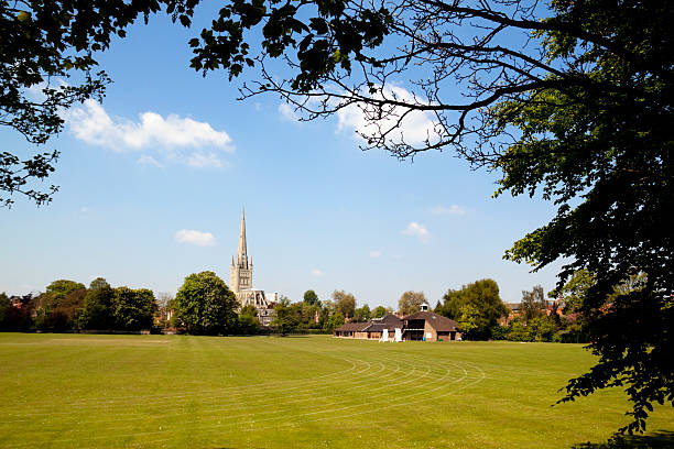 istock Norwich Cathedral and sports field in spring 182800540