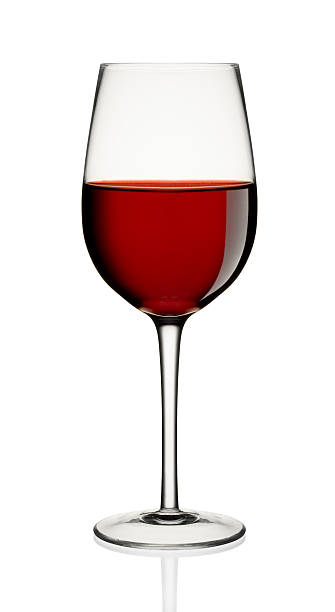 istock Wine glass filled with red wine 182800732