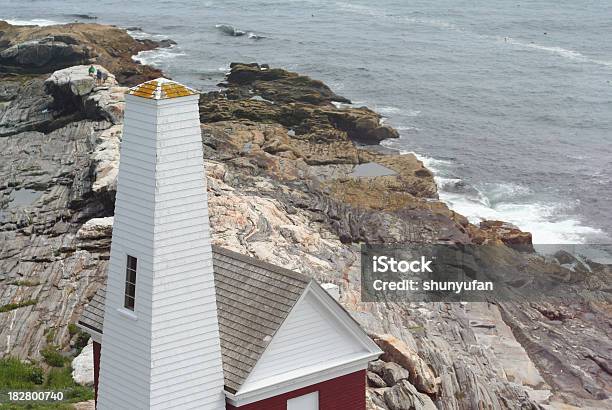 Башня И Пляж — стоковые фотографии и другие картинки Pemaquid Peninsula - Pemaquid Peninsula, Башня, Без людей