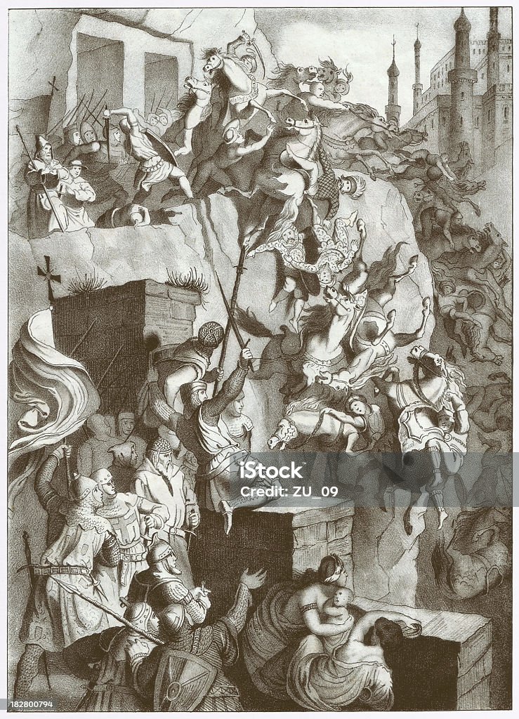 Eroberung des Antioch - Lizenzfrei Gravur Stock-Illustration