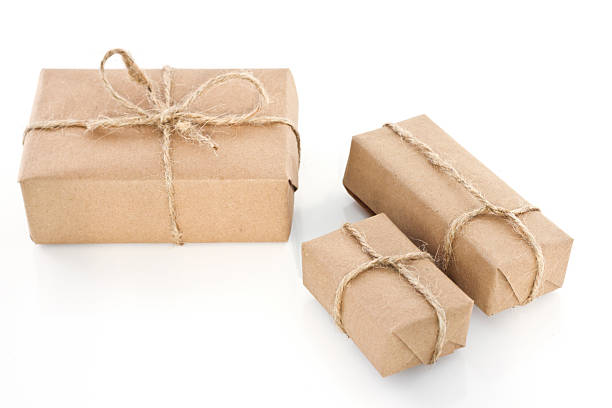 istock Three Gifts in Brown Paper 182800931