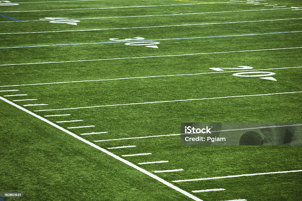 Campo di football americano - Foto stock royalty-free di Campo da football americano