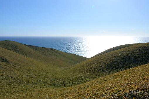 Cape Shirepa, Hokkaido and the Pacific Ocean.