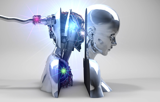 Robot Inner Design Internal Structure Of Artificial Intelligence Robot Stock Photo ...
