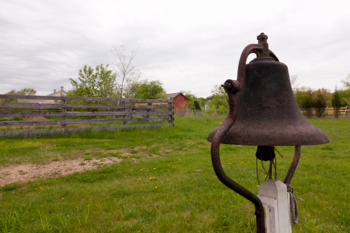 Rusty bell used to call farm hands to dinner