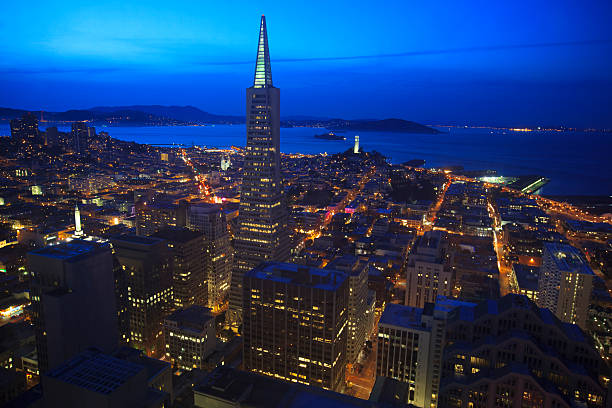 City of San Francisco San Francisco city at dawn transamerica pyramid san francisco stock pictures, royalty-free photos & images