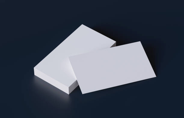 Business Cards and Letterhead on black glossy background