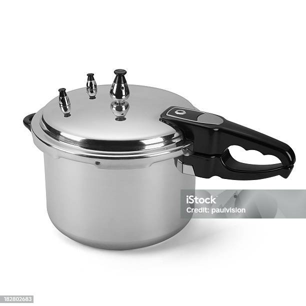 Pressure Cooker Stock Photo - Download Image Now - Pressure Cooker, Cut Out, White Background
