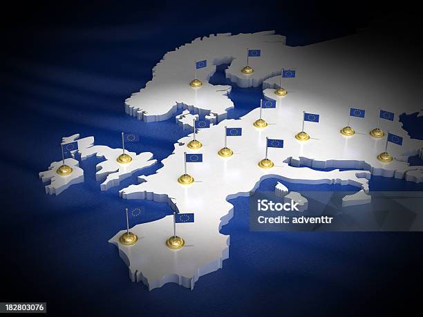 Foto de Mapa Da União Europeia e mais fotos de stock de Bandeira da Comunidade Européia - Bandeira da Comunidade Européia, Finlândia, Comunidade Europeia