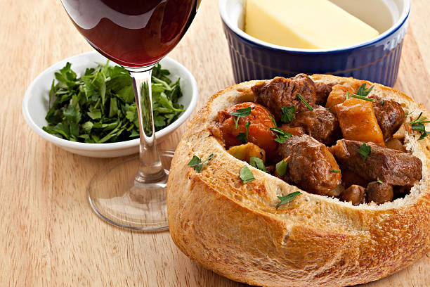 istock Beef and Dark Beer Stew In Bread Bowl 182803220