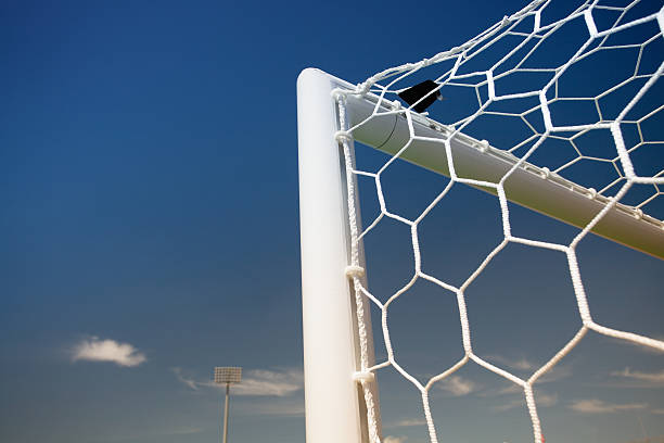 istock Soccer net on the field 182803250