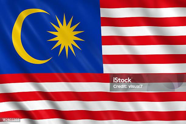 말레이시아 플래깅 0명에 대한 스톡 사진 및 기타 이미지 - 0명, 국기, 기