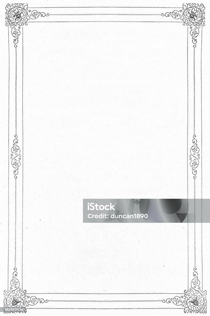 Украшенный Чёрная рамка - Стоковые иллюстрации Антиквариат роялти-фри