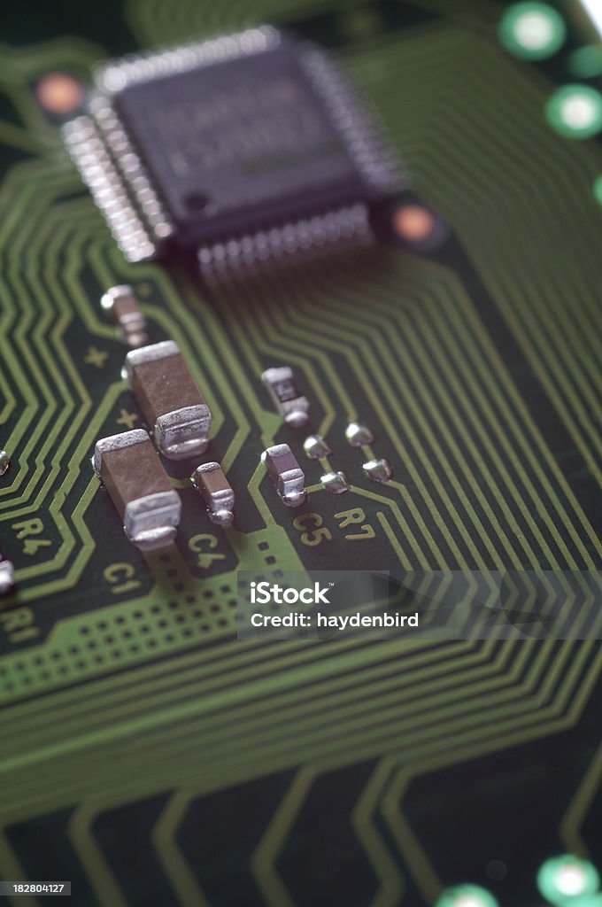 Foto Macro de Placa de circuito eletrônico, representando tecnologia moderna - Foto de stock de Abstrato royalty-free