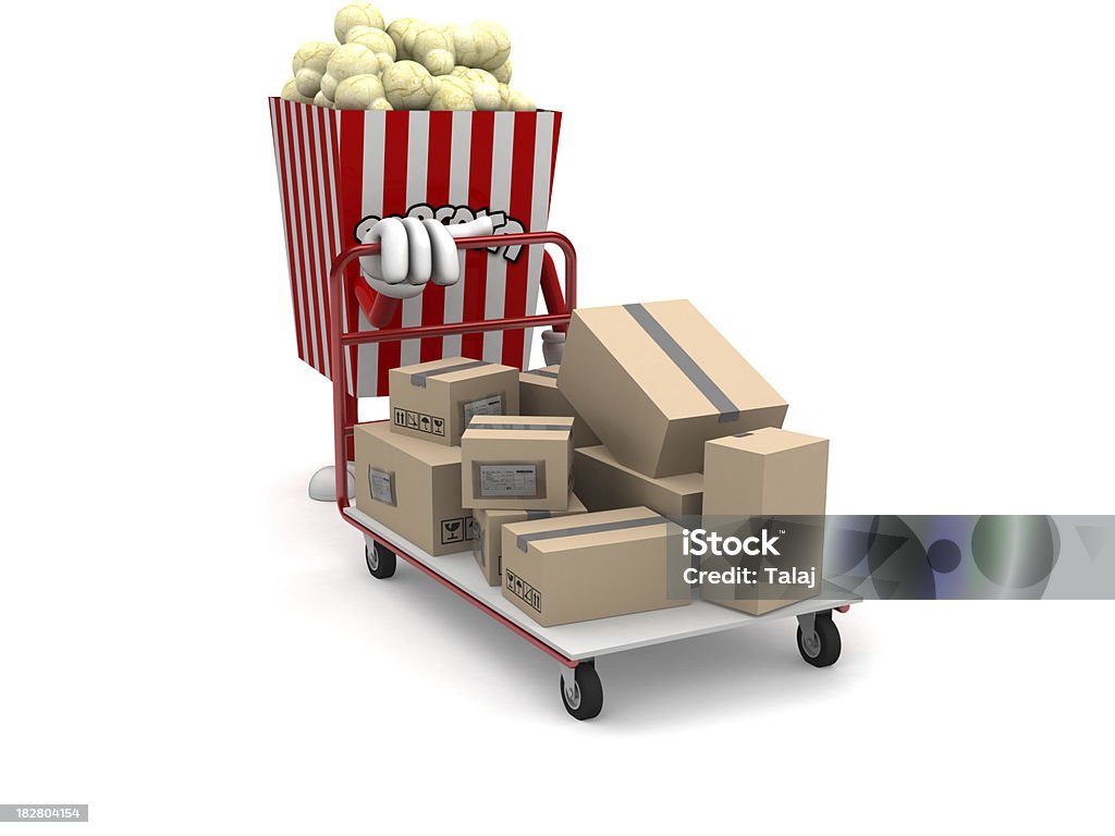 Popcorn - Zbiór zdjęć royalty-free (Białe tło)