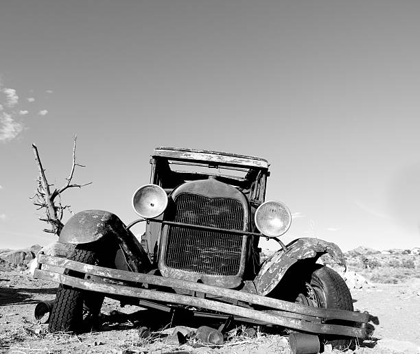 istock Black and white vintage car 182804226