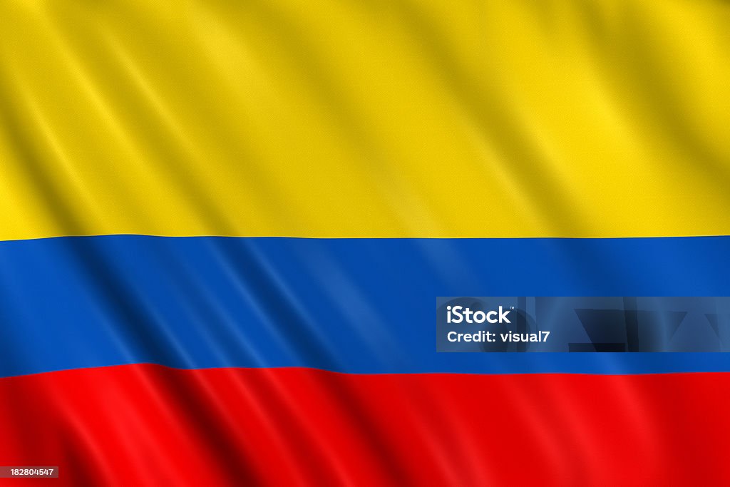 Bandiera della Colombia - Foto stock royalty-free di Bandiera