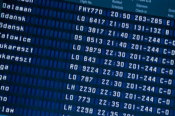 istock Airport departure board 182804960