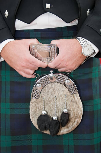 istock Irish kilt traditional men's skirt 182805036