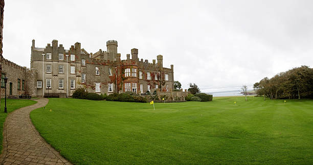 istock Welsh country mansion with putting green 182805733