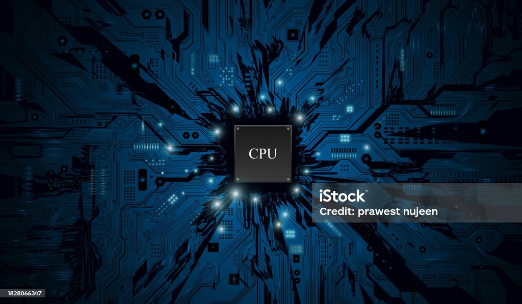 Computer Processor Large Central Computer Processors Cpu Concept Quantum Computer Large Data ...